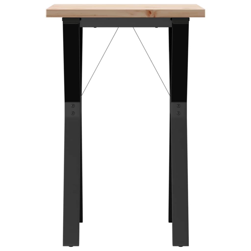 vidaXL Dining Table Y-Frame 50x50x75.5 cm Solid Wood Pine and Steel 4