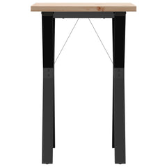vidaXL Dining Table Y-Frame 50x50x75.5 cm Solid Wood Pine and Steel 4