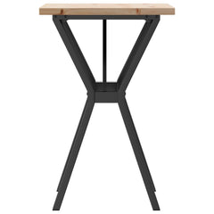 vidaXL Dining Table Y-Frame 50x50x75.5 cm Solid Wood Pine and Steel 5