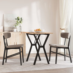 vidaXL Dining Table Y-Frame 80x50x75.5 cm Solid Wood Pine and Steel 3