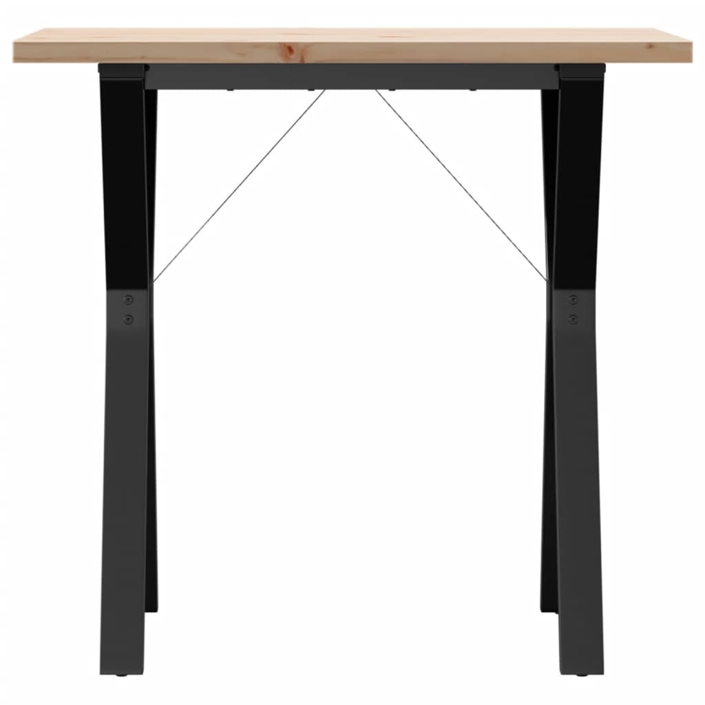 vidaXL Dining Table Y-Frame 80x50x75.5 cm Solid Wood Pine and Steel 4