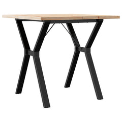 vidaXL Dining Table Y-Frame 80x80x75.5 cm Solid Wood Pine and Steel 2