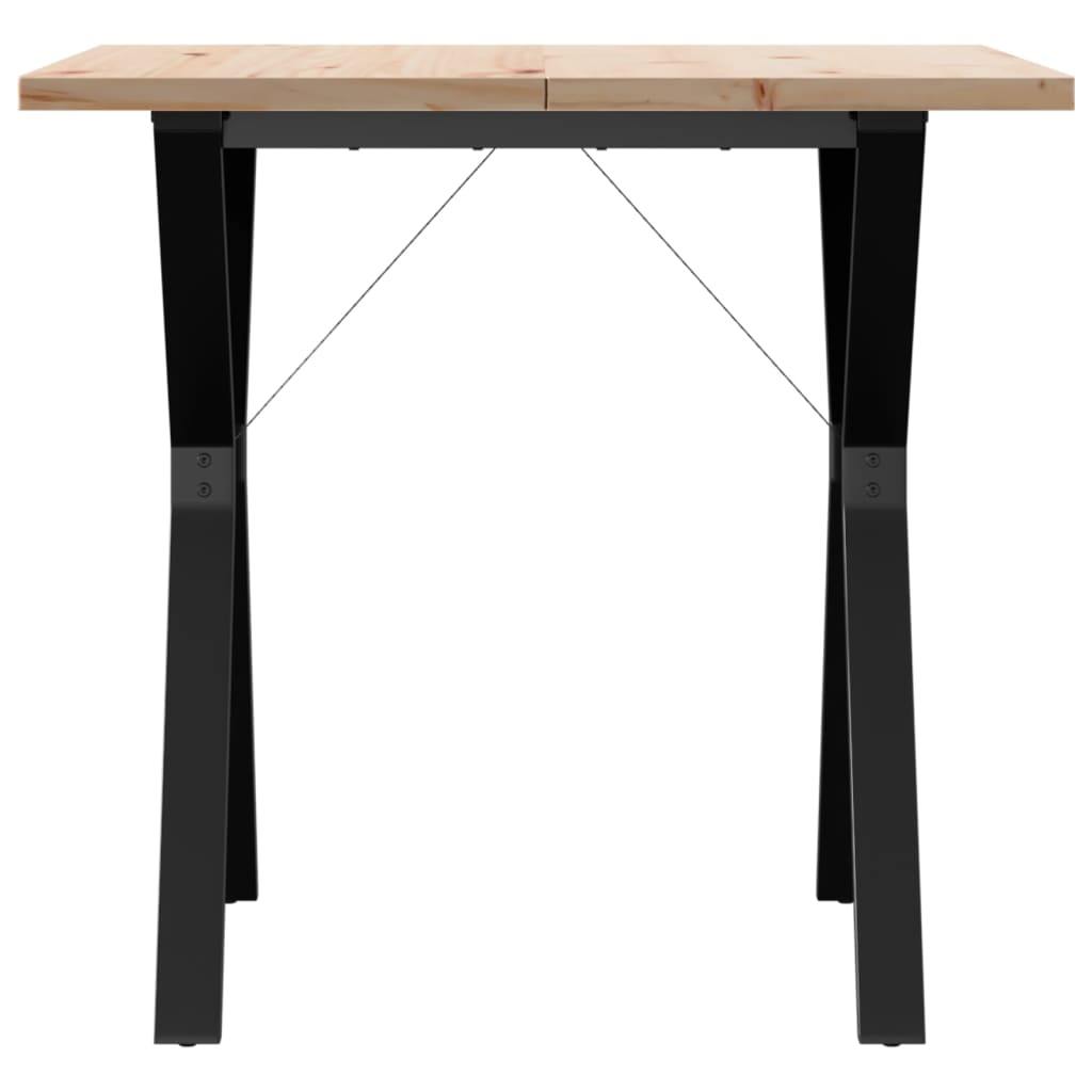 vidaXL Dining Table Y-Frame 80x80x75.5 cm Solid Wood Pine and Steel 4