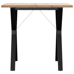 vidaXL Dining Table Y-Frame 80x80x75.5 cm Solid Wood Pine and Steel 4