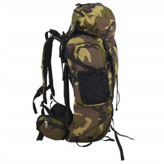 vidaXL Hiking Backpack Green Camouflage 60 L Oxford Fabric 2