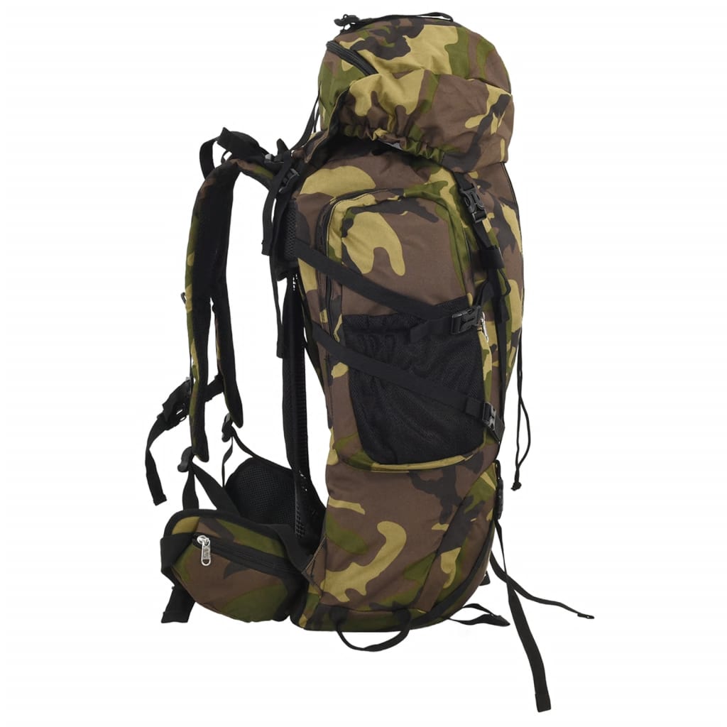 vidaXL Hiking Backpack Green Camouflage 60 L Oxford Fabric 2