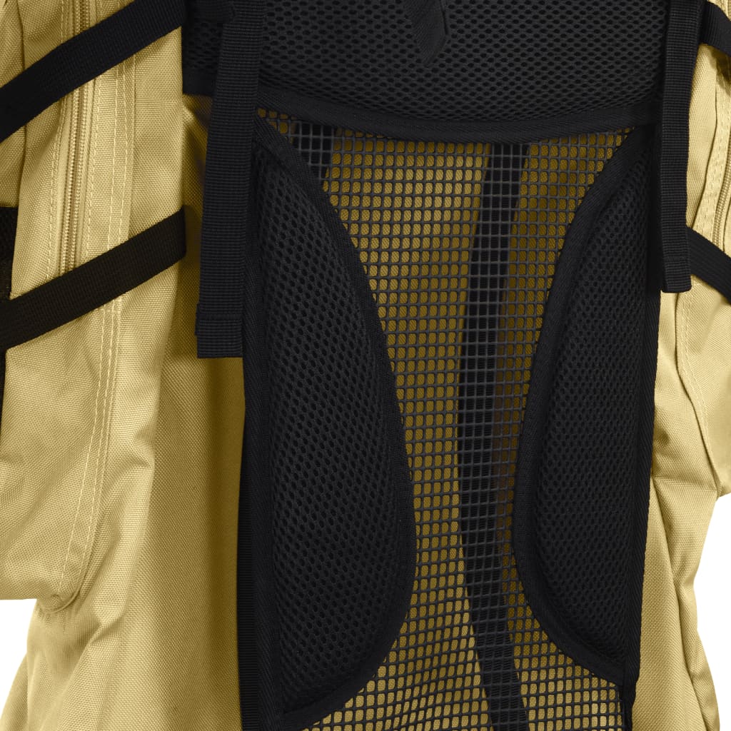 vidaXL Hiking Backpack Khaki 100 L Oxford Fabric 4