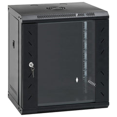 vidaXL Network Cabinet with Storage Steel Black