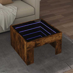 vidaXL Coffee Table with Infinity LED 50x50x30 cm