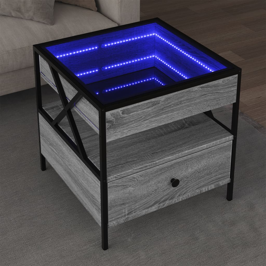vidaXL Coffee Table with Infinity LED