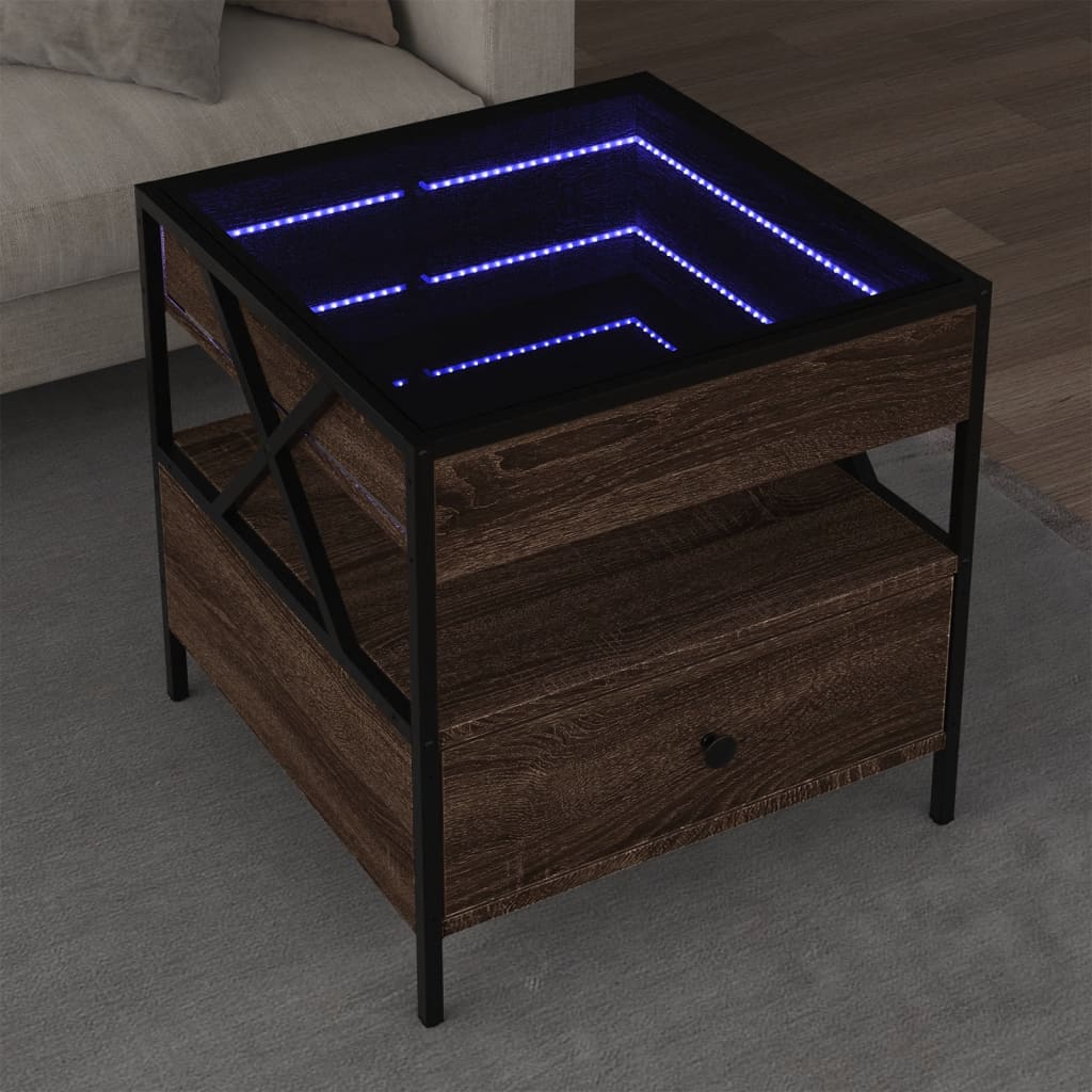 vidaXL Coffee Table with Infinity LED