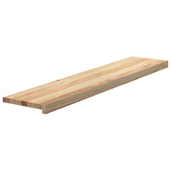 Stair Treads Untreated Solid Wood Oak Depth 25 cm 8 pcs Natural 120 cm