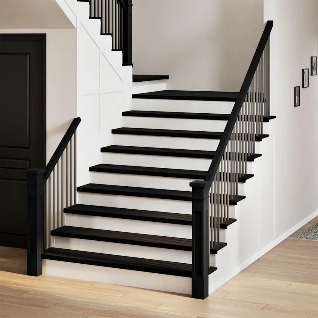 Stair Treads Brown Black Solid Wood Oak