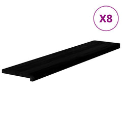 vidaXL Stair Treads 8 pcs Brown Black 120x30x2 cm Solid Wood Oak 2