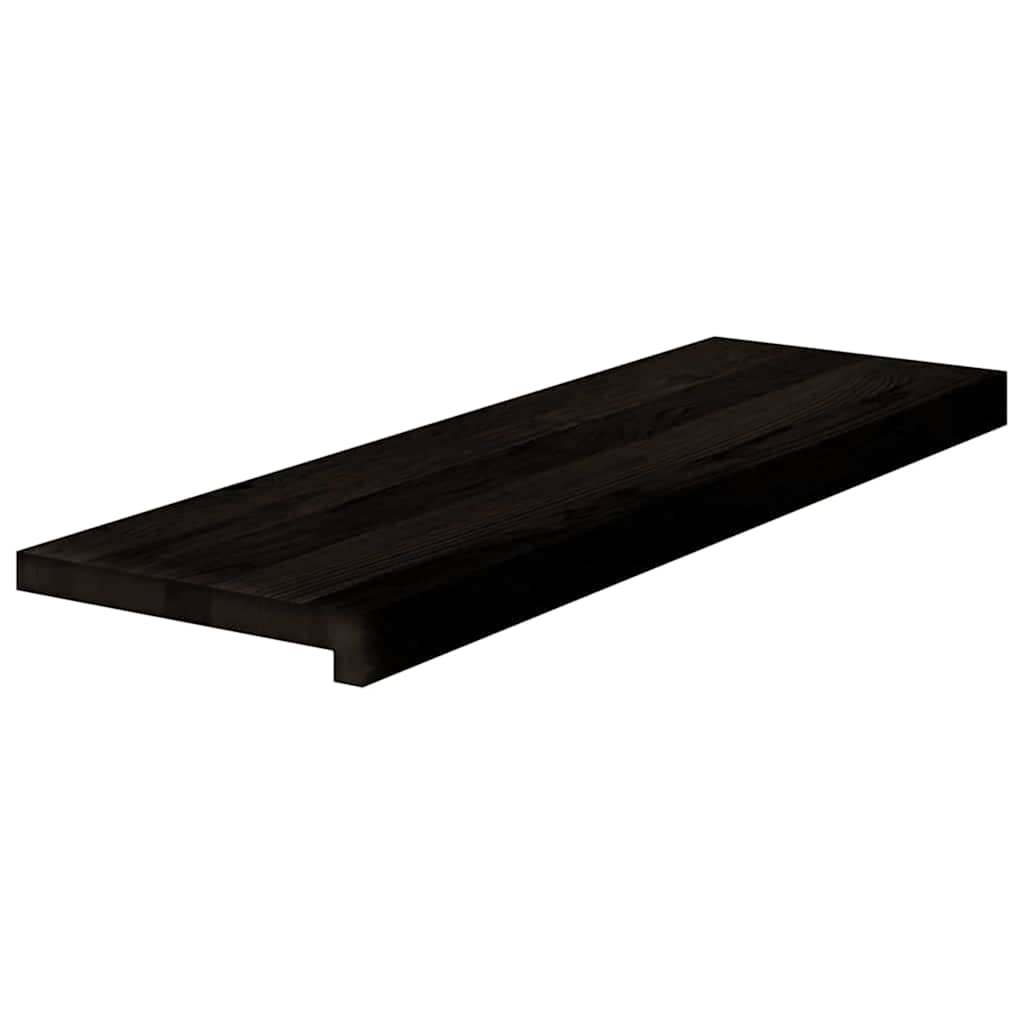 vidaXL Stair Treads 12 pcs Brown Black 80x30x2 cm Solid Wood Oak 3