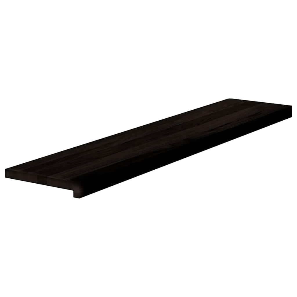 vidaXL Stair Treads 12 pcs Brown Black 120x30x2 cm Solid Wood Oak 3