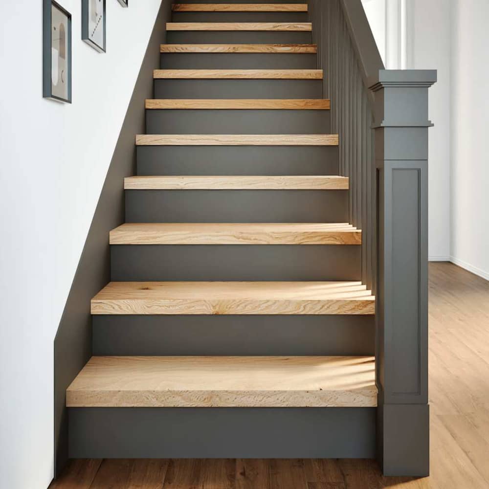 Stair Treads Untreated Solid Wood Oak Depth Natural