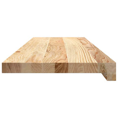 Stair Treads Untreated Solid Wood Oak 2 pcs Natural