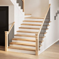 Stair Treads Untreated Solid Wood Oak 2 pcs Natural