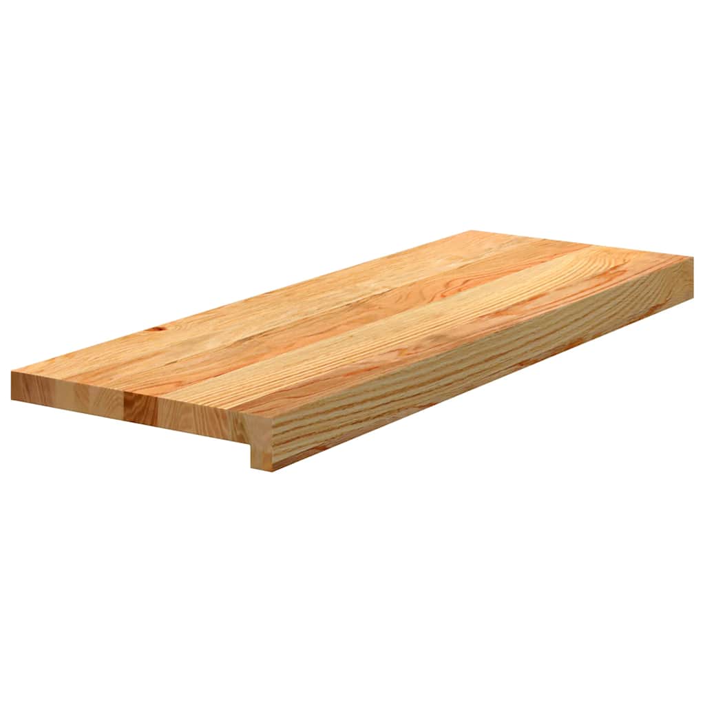 Stair Treads Solid Wood Oak Depth 30 cm 2 pcs Light Brown 70 cm
