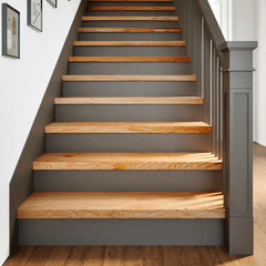 Stair Treads Solid Wood Oak Depth 30 cm 2 pcs Light Brown 100 cm