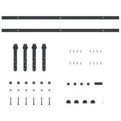 vidaXL Sliding Cabinet Door Kit 183 cm Carbon Steel 4