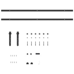 vidaXL Sliding Cabinet Door Kit 213 cm Carbon Steel 4