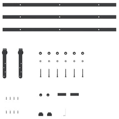 vidaXL Sliding Cabinet Door Kit 244 cm Carbon Steel 4