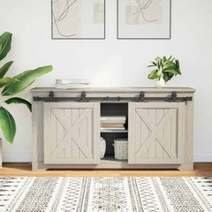 vidaXL Sliding Cabinet Door Kit 122 cm Carbon Steel 3