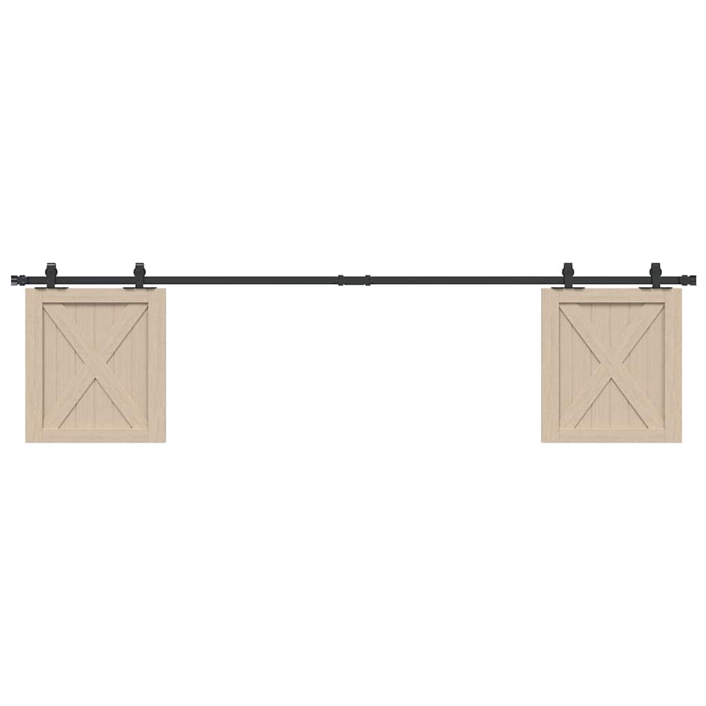 vidaXL Sliding Cabinet Door Kit 213 cm Carbon Steel 1