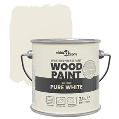 vidaXL Wood Paint White 2.5 L Wall Print 5