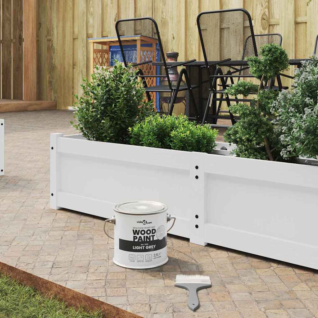 vidaXL Wood Paint Grey 2.5 L Wall Print 4
