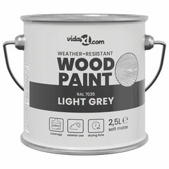 vidaXL Wood Paint Grey 2.5 L Wall Print 2