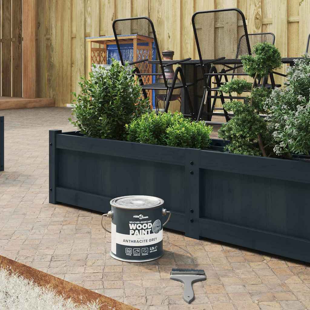 vidaXL Wood Paint Grey 2.5 L Wall Print 4