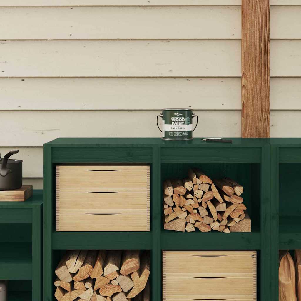 vidaXL Wood Paint Green 2.5 L Wall Print 1