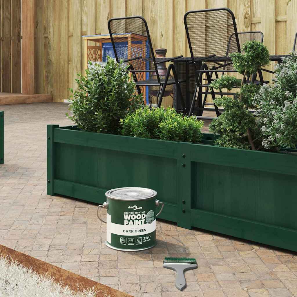 vidaXL Wood Paint Green 2.5 L Wall Print 4