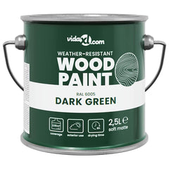 vidaXL Wood Paint Green 2.5 L Wall Print 2