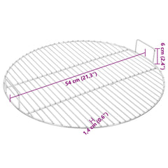 vidaXL BBQ Grill Grate with Handles Round Ø54 cm 304 Stainless Steel 6