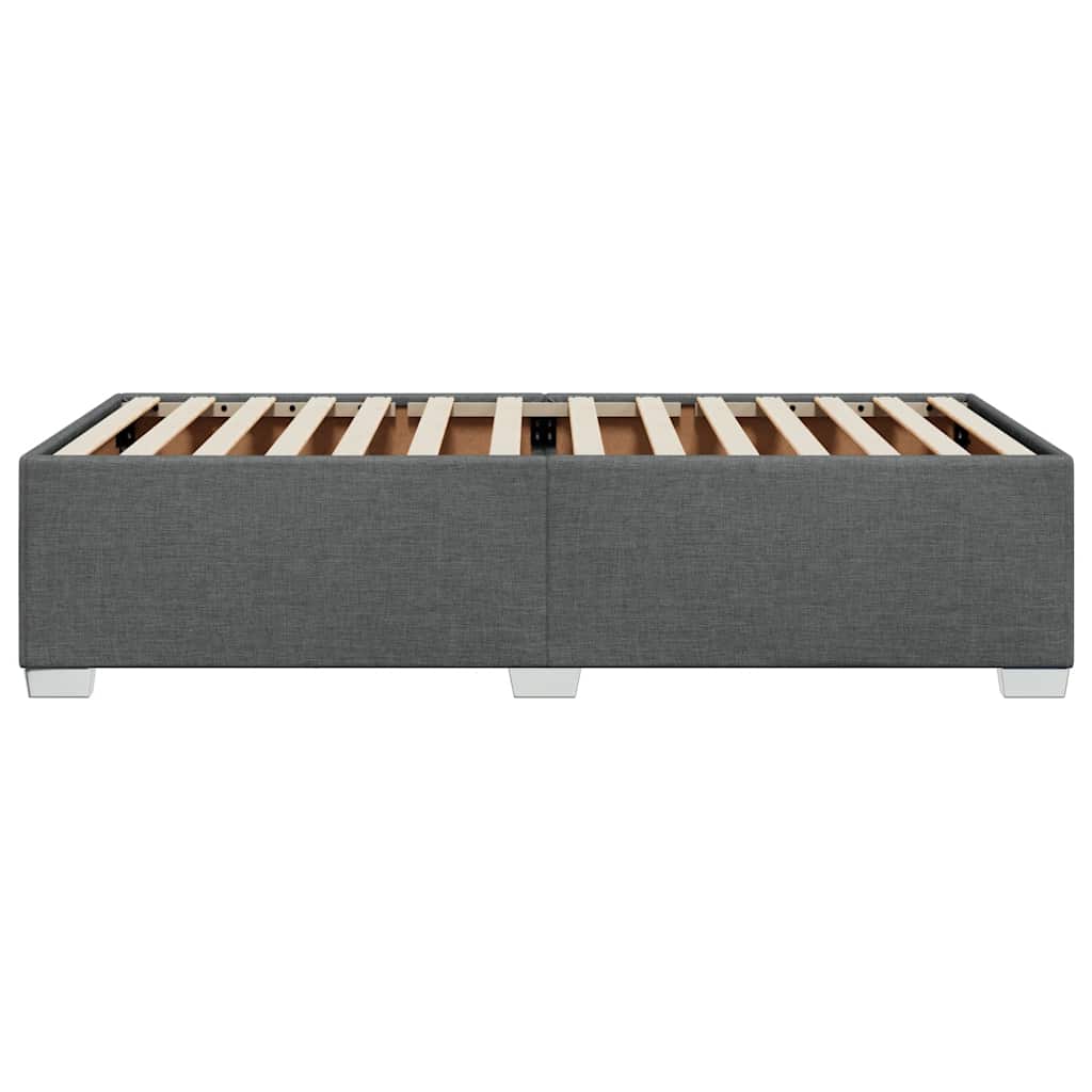 Bed Frame without Mattress Single Fabric Dark grey 3FT Single