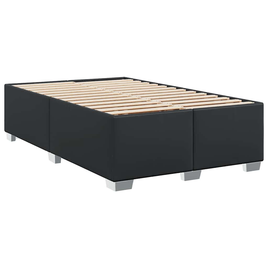 Bed Frame without Mattress Black Single Faux Leather 4FT6 Double