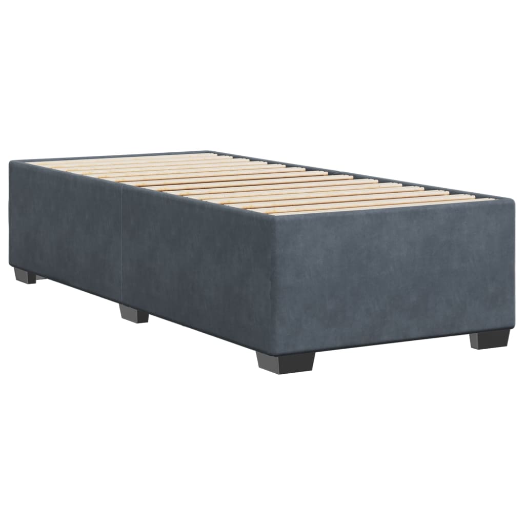 Bed Frame without Mattress 90x190 cm Single Velvet Dark grey