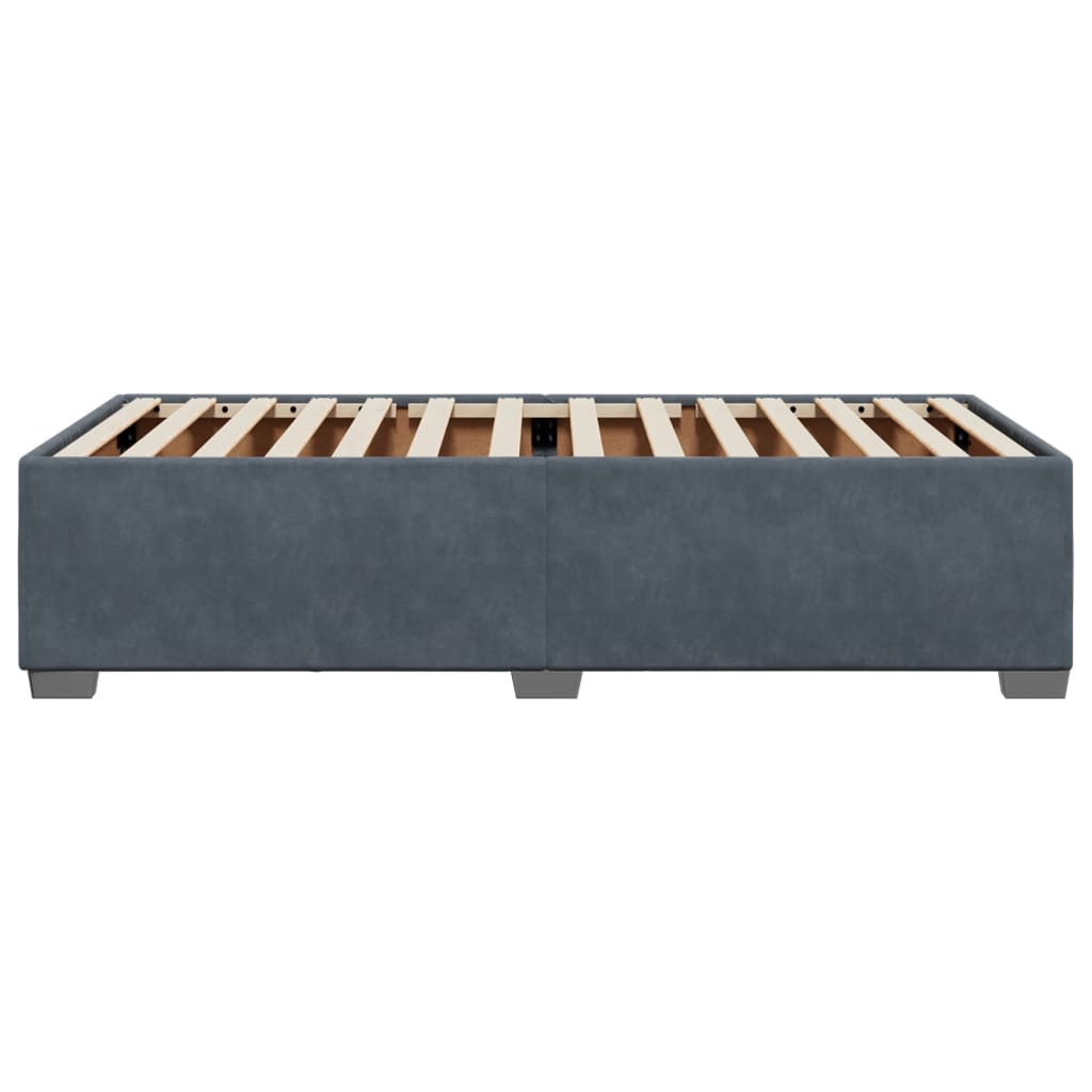 Bed Frame without Mattress 90x190 cm Single Velvet Dark grey