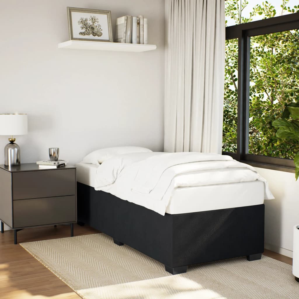 Bed Frame without Mattress 90x190 cm Single Velvet Black