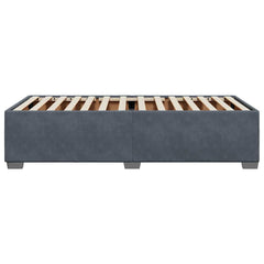 Bed Frame without Mattress Single Velvet Dark grey