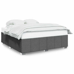 Bed Frame without Mattress Single Fabric Dark grey 6FT Super King Size
