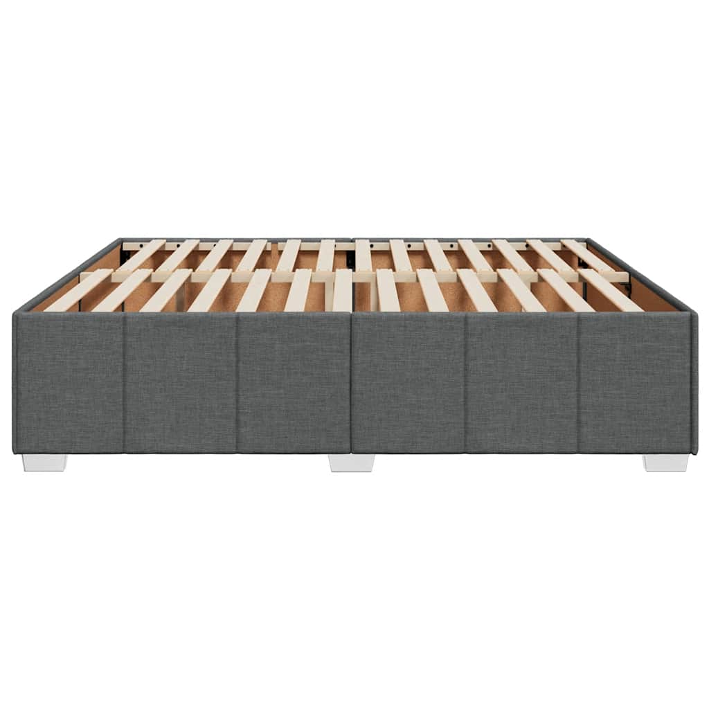 Bed Frame without Mattress Single Fabric Dark grey 6FT Super King Size