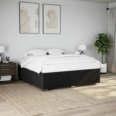 Bed Frame without Mattress Single Fabric Black 6FT Super King Size