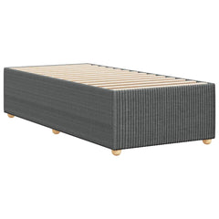 Bed Frame without Mattress Fabric Dark grey Single