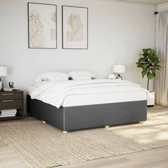 Bed Frame without Mattress Fabric Dark grey 6FT Super King Size