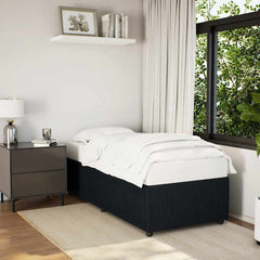 Bed Frame without Mattress Velvet Black Single